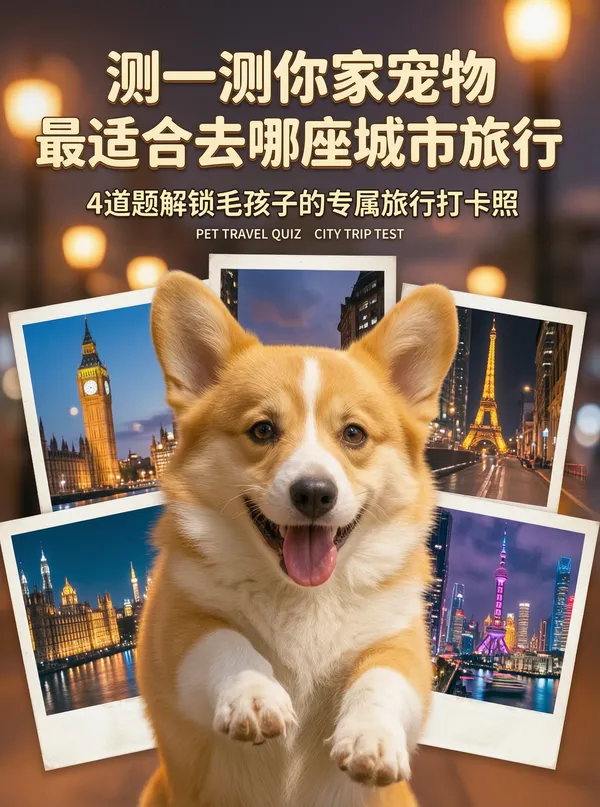 萌宠出游🐶测你家宝贝适合哪座城 - C作品