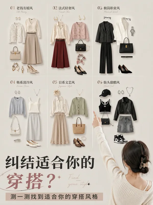 纠结穿搭？ 测一测找到适合的风格 - 主图（AI艺术作品）