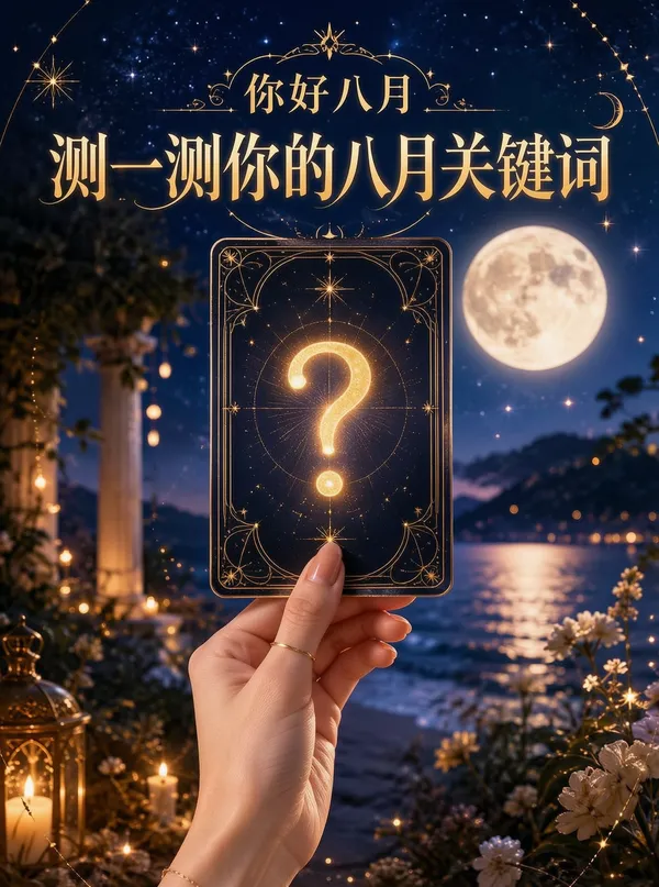 八月你好｜测一测你的八月关键词 - 主图（AI艺术作品）
