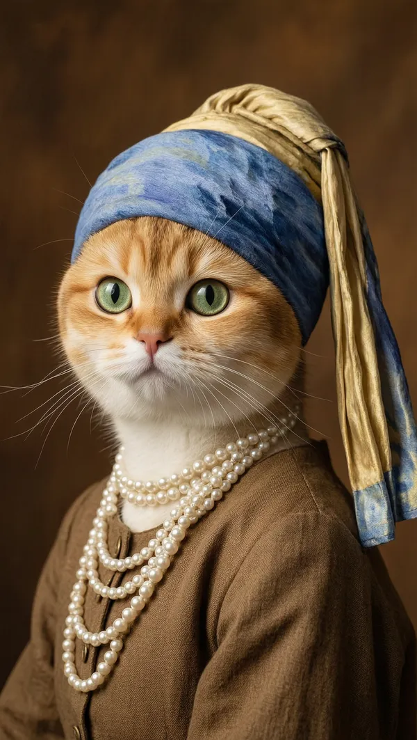 趣味萌宠写真🐱上传爱宠图得同款。 - 主图(AI艺术作品)