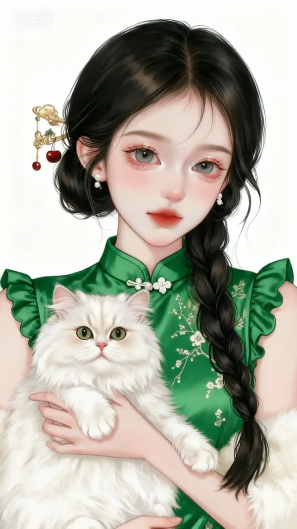 美翻了！一键换装成抱喵少女 - C作品