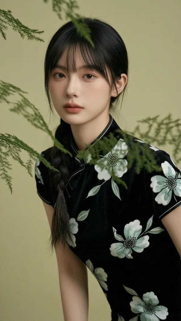 新中式旗袍 🌿文淇同款写真|一键生成 - 主图(AI艺术作品)