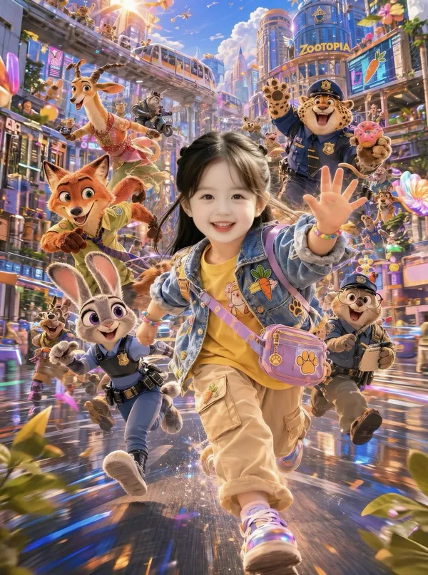 🔥疯狂动物城奇遇记🦊上传照片一键同款 - 主图（AI艺术作品）