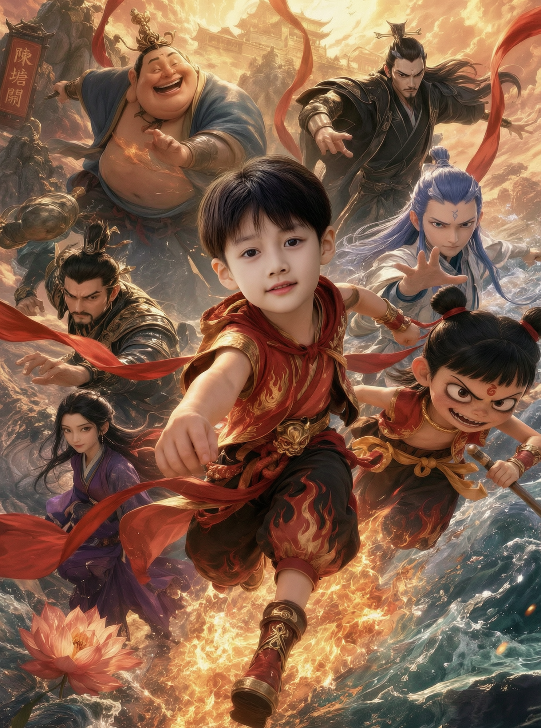 🔥哪吒~氛围感拉满~上传照片生成同款 - 作品图1