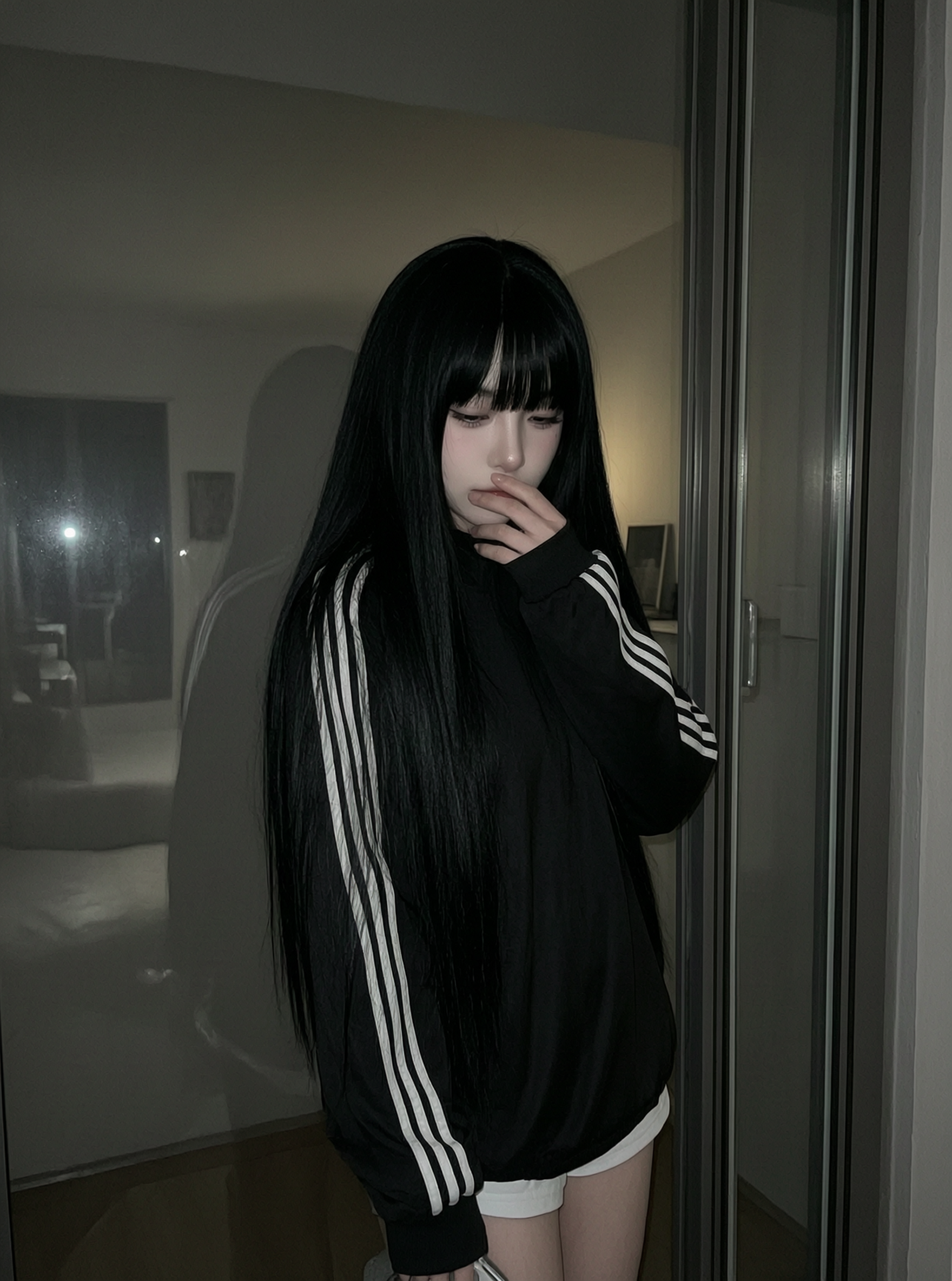 暗黑低饱和电影感写真 - 作品图1