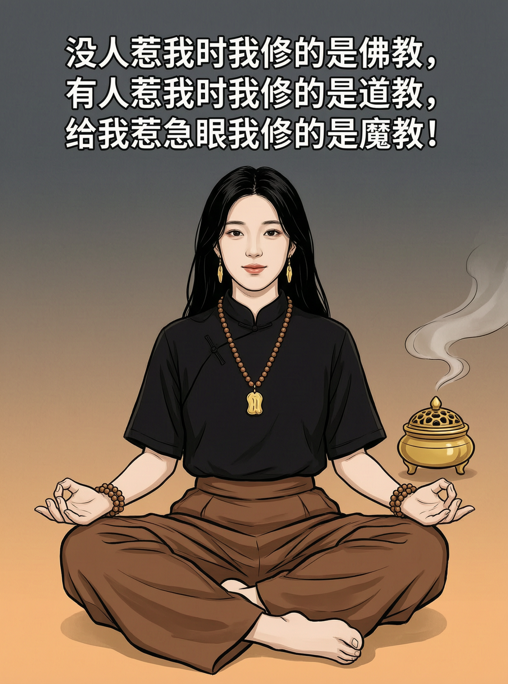替换照片get冥想漫画风 - 作品图1