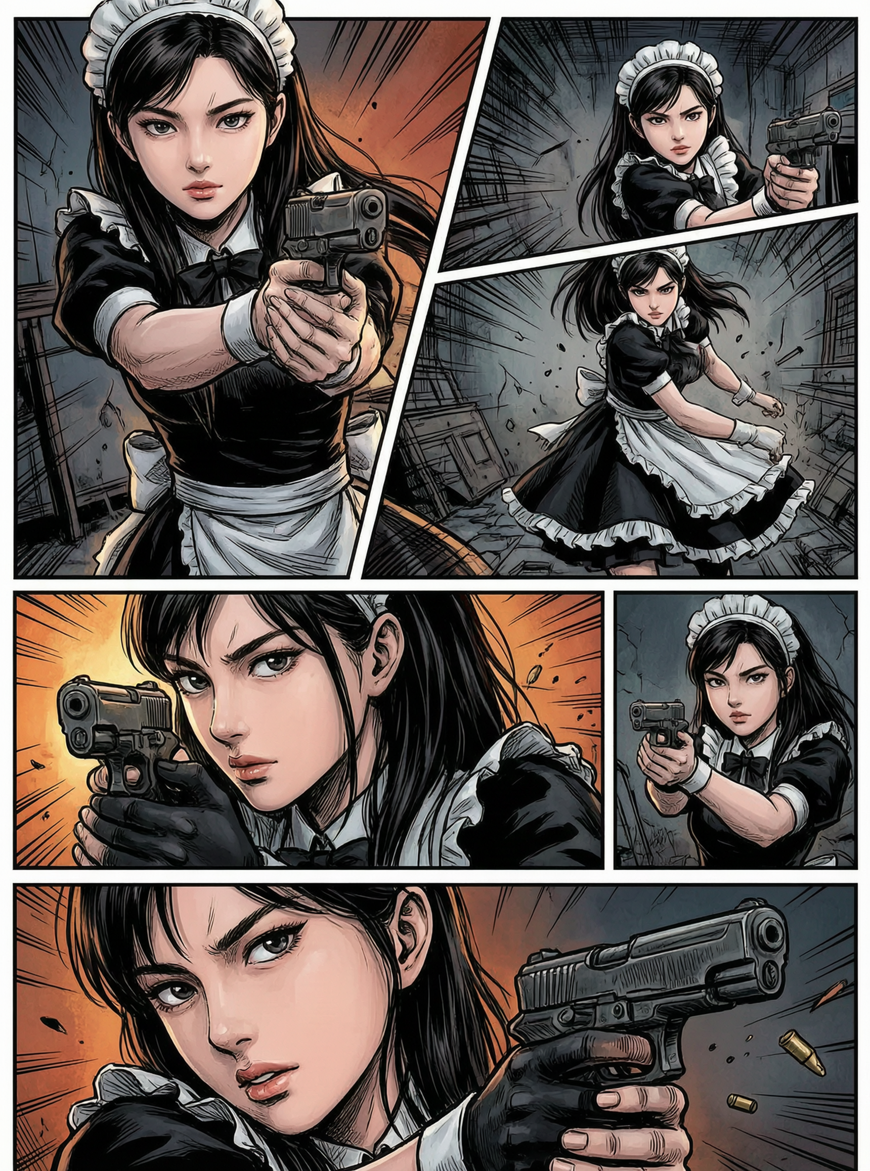 女仆美漫风格漫画分镜 - 作品图1