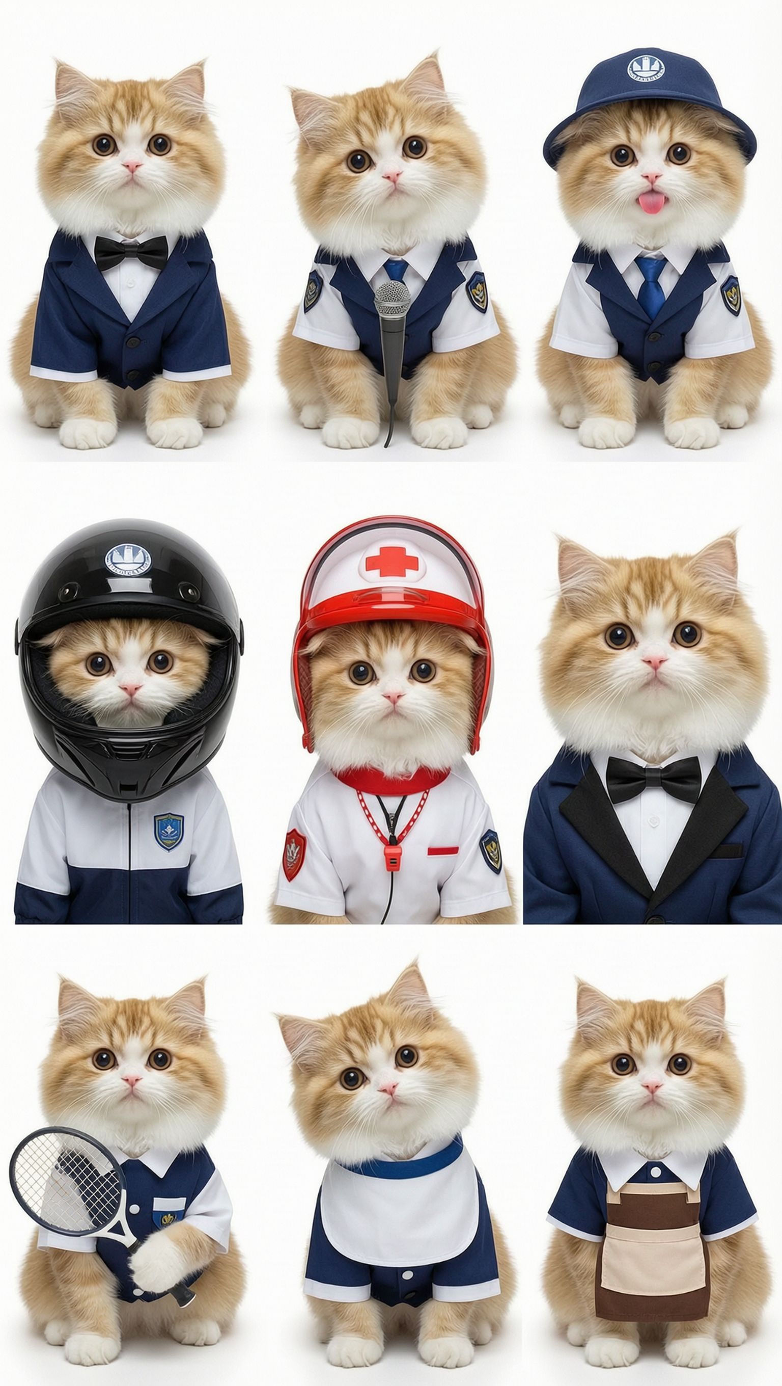 上传自家萌宠🐱get同款9宫格职业照 - 作品图1
