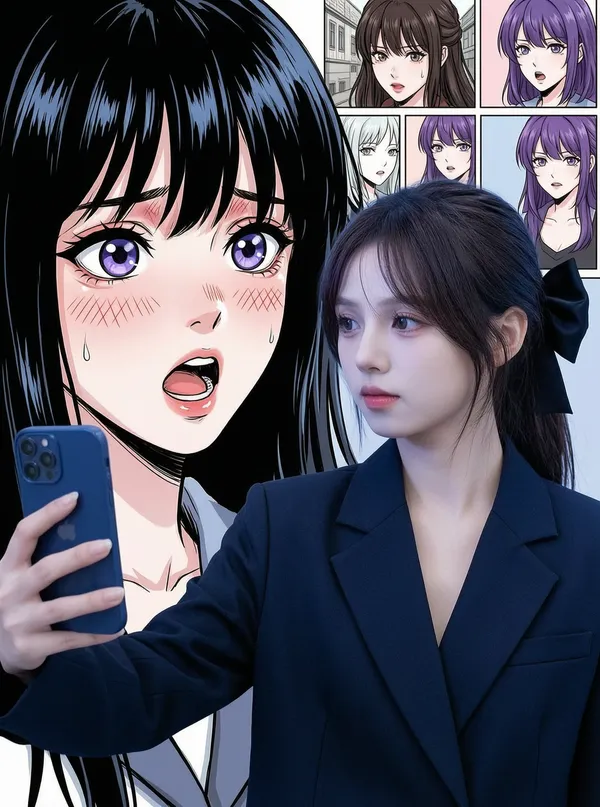 一键同款如果我变成 漫画主角破碎感写真照 - 主图(AI艺术作品)