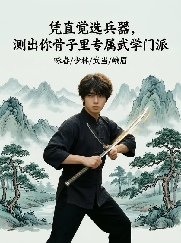 📷AI互动|测测你的武学门派 - C作品