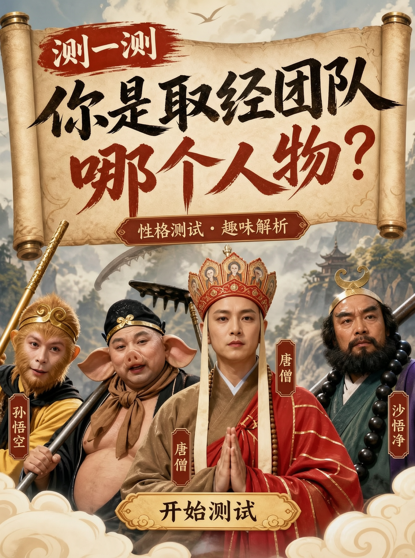 🔥测一测：你是取经团队的哪个人物 - 作品图1