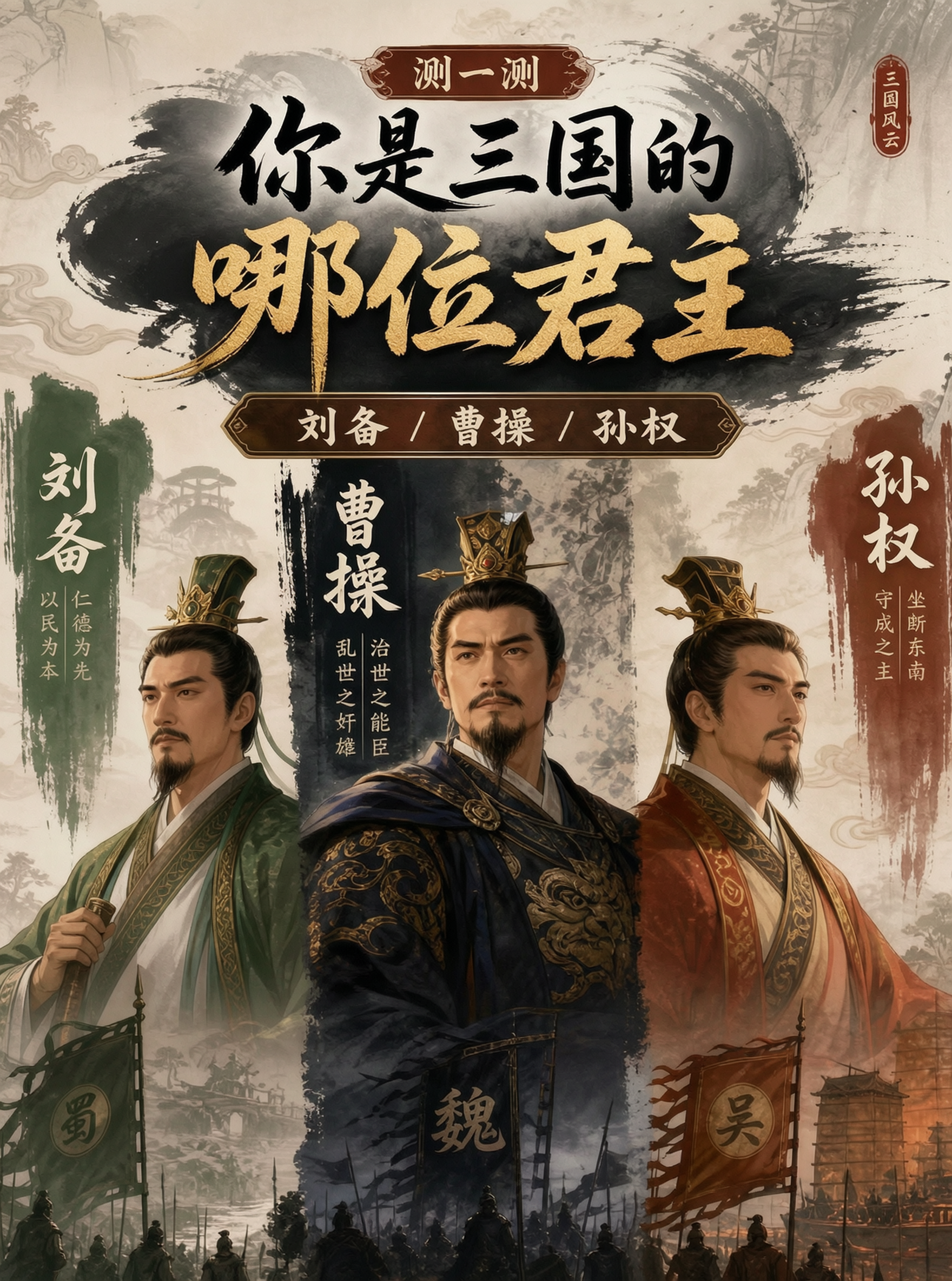 🔥测一测你是三国的哪位君主 - 作品图1