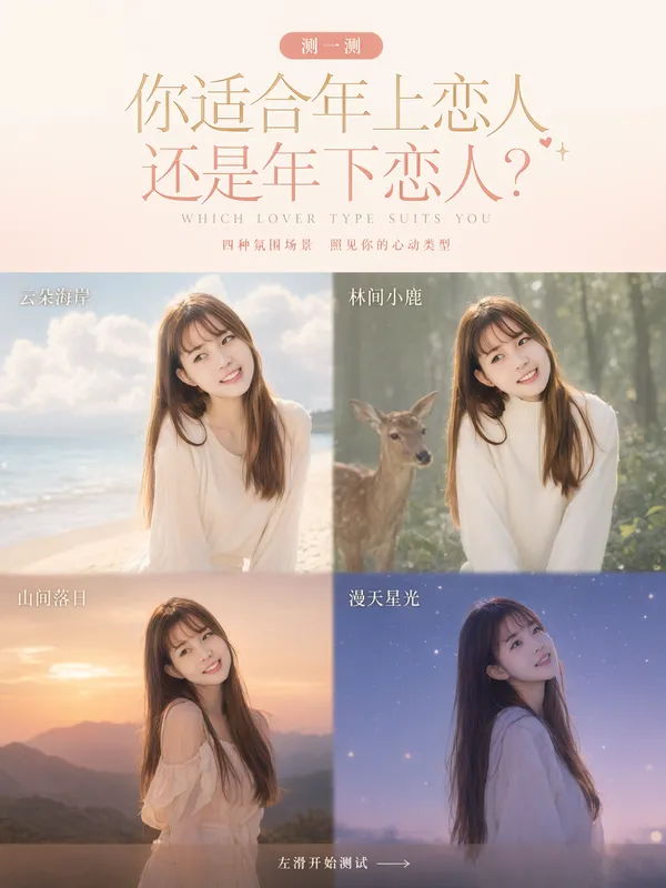 🔥测一测你的恋人年上还是年下? - 主图(AI艺术作品)