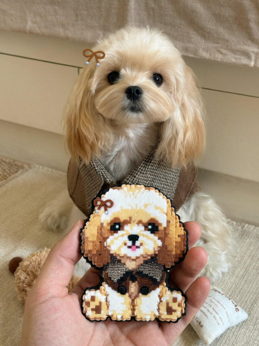 🐾AI萌宠拼豆人手特效 - 作品图2