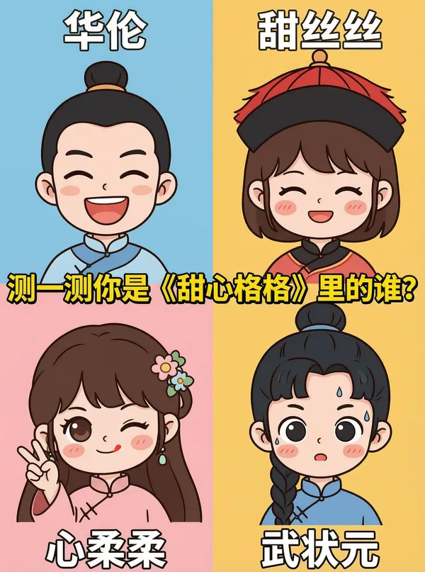 自测你是甜心格格中的哪位主角🍬 - 主图（AI艺术作品）