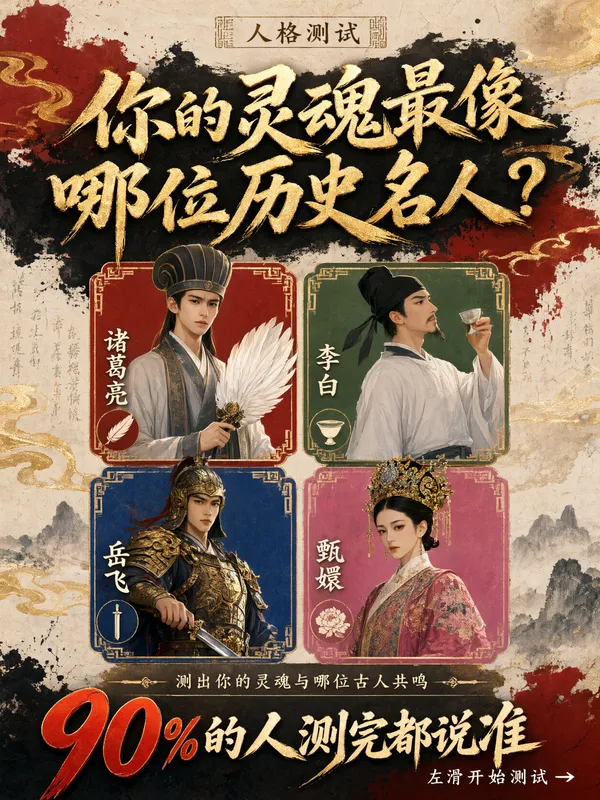 测测你的灵魂最像哪位历史名人？ - 主图（AI艺术作品）
