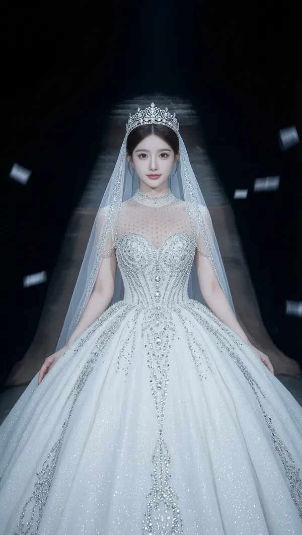 高定闪钻光影婚纱照✨女生写真做同款 - C作品