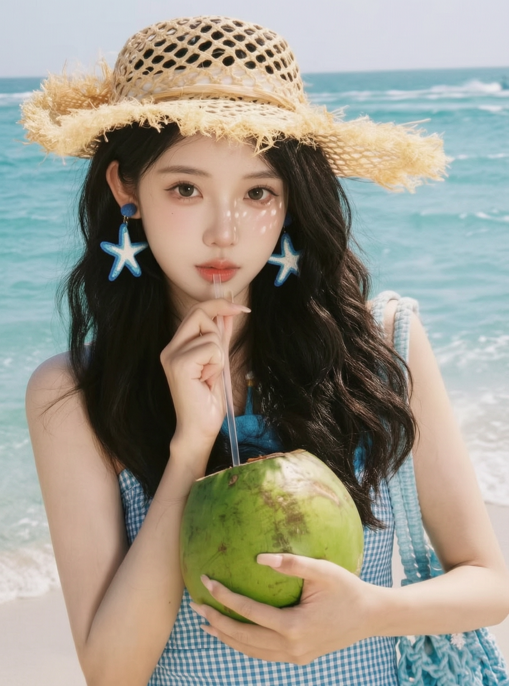 夏日海边椰汁绝美写真 - 作品图1