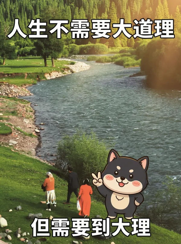 【Wan2.7】大理旅行搞笑风景写真 - 主图(AI艺术作品)