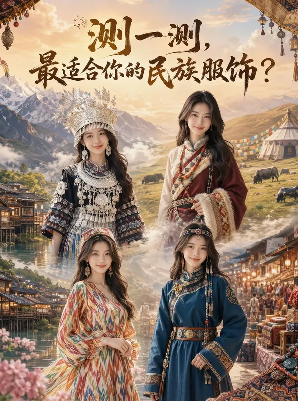测一测,最适合你的民族服饰? - 主图(AI艺术作品)