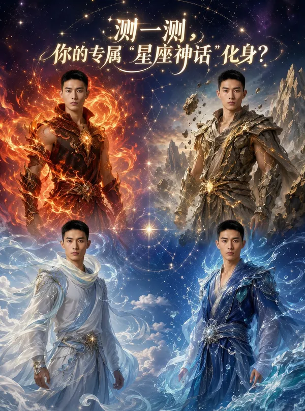 测一测，你的专属"星座神话"化身 - 主图（AI艺术作品）