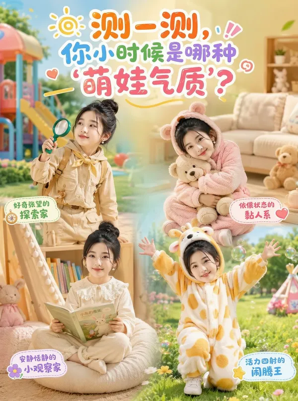 测一测，你是哪种"萌娃气质”？ - 主图（AI艺术作品）