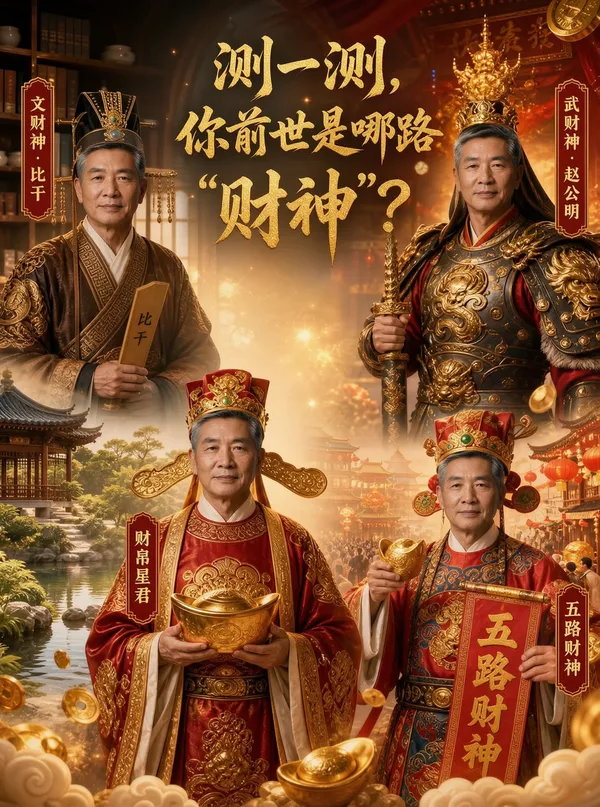 测一测,你前世是哪路"财神"? - 主图(AI艺术作品)