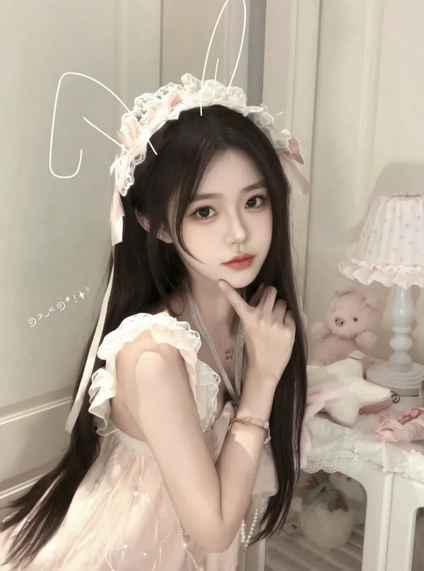 少女室内自拍（导入照片做同款) - C作品