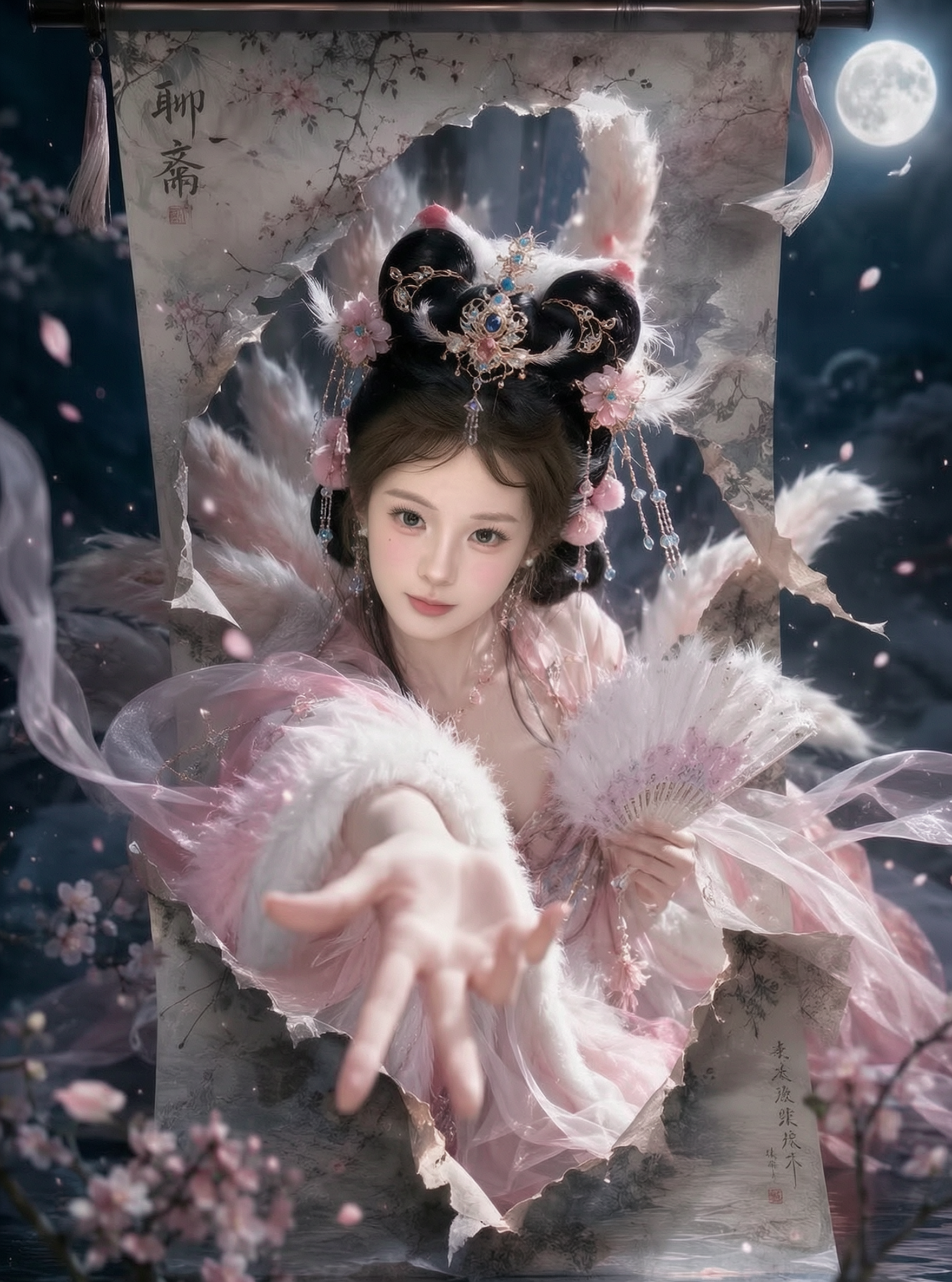 古风画壁美人（导入照片做同款） - 作品图1