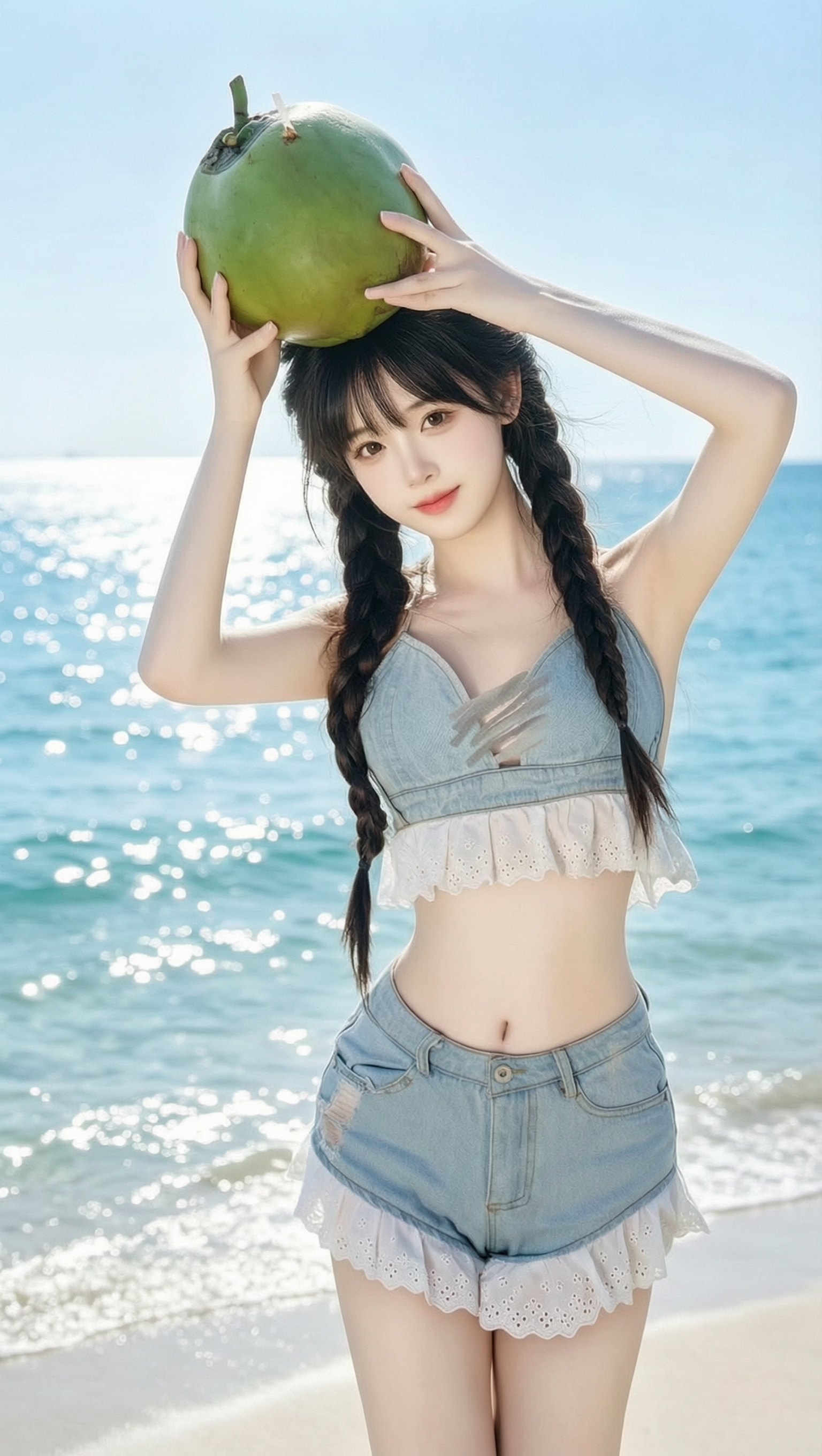 夏日海边椰子随拍|上传照片做同款 - 作品图1