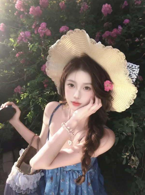 夏日蔷薇花随拍|上传照片做同款 - 主图(AI艺术作品)