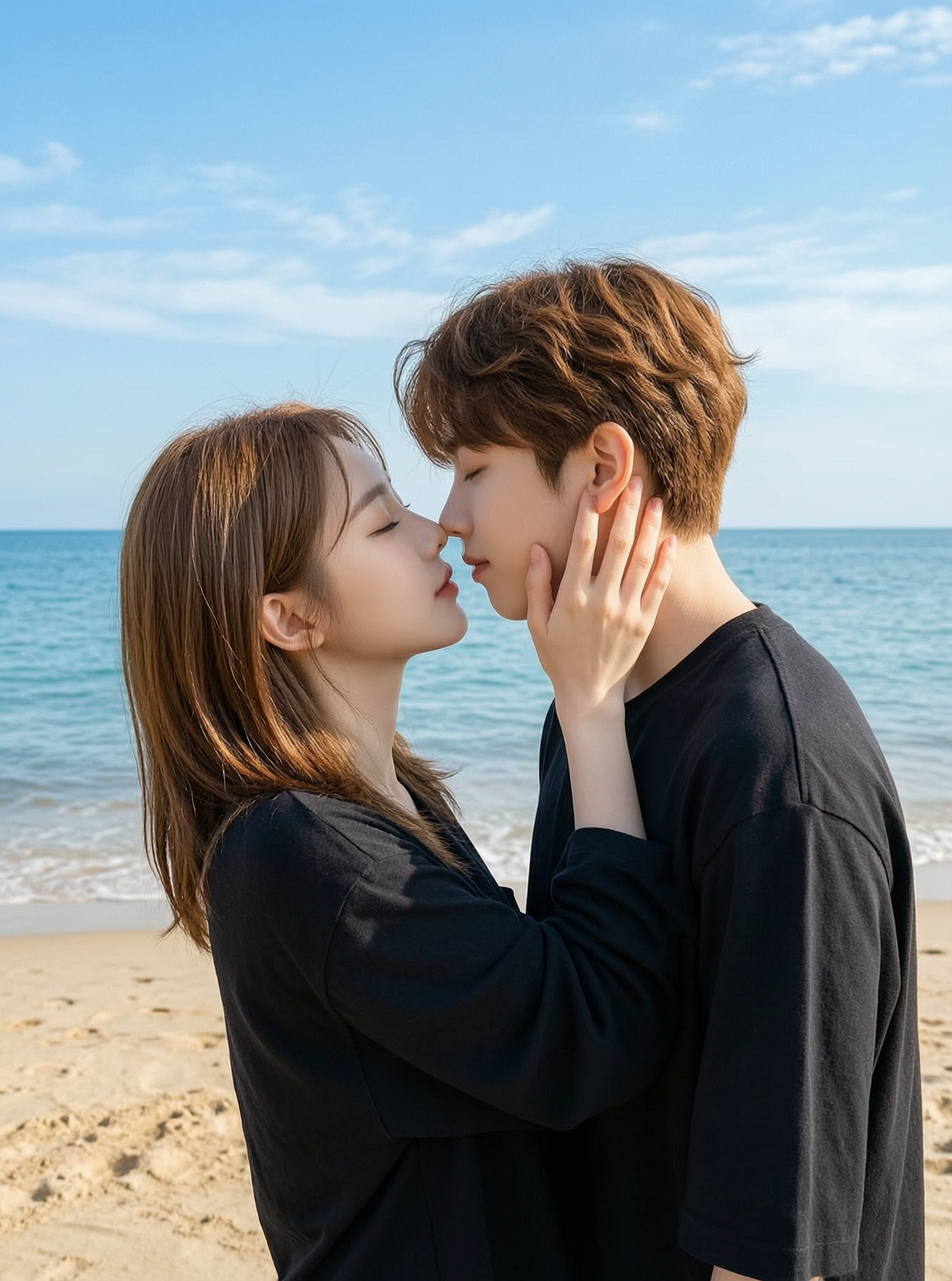 海边日光吻💌清新氛围感情侣写真一键生成 - 作品图2