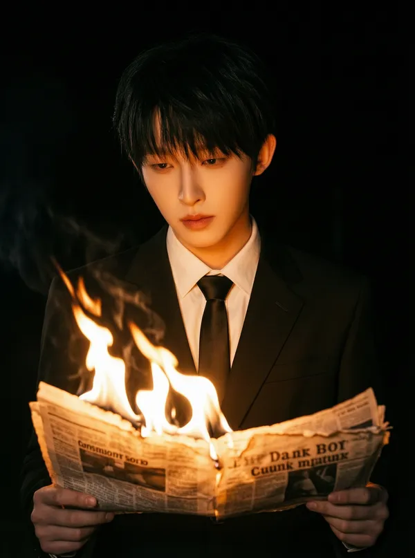 火光时尚西装男生🔥氛围感写真一键生成 - 主图（AI艺术作品）