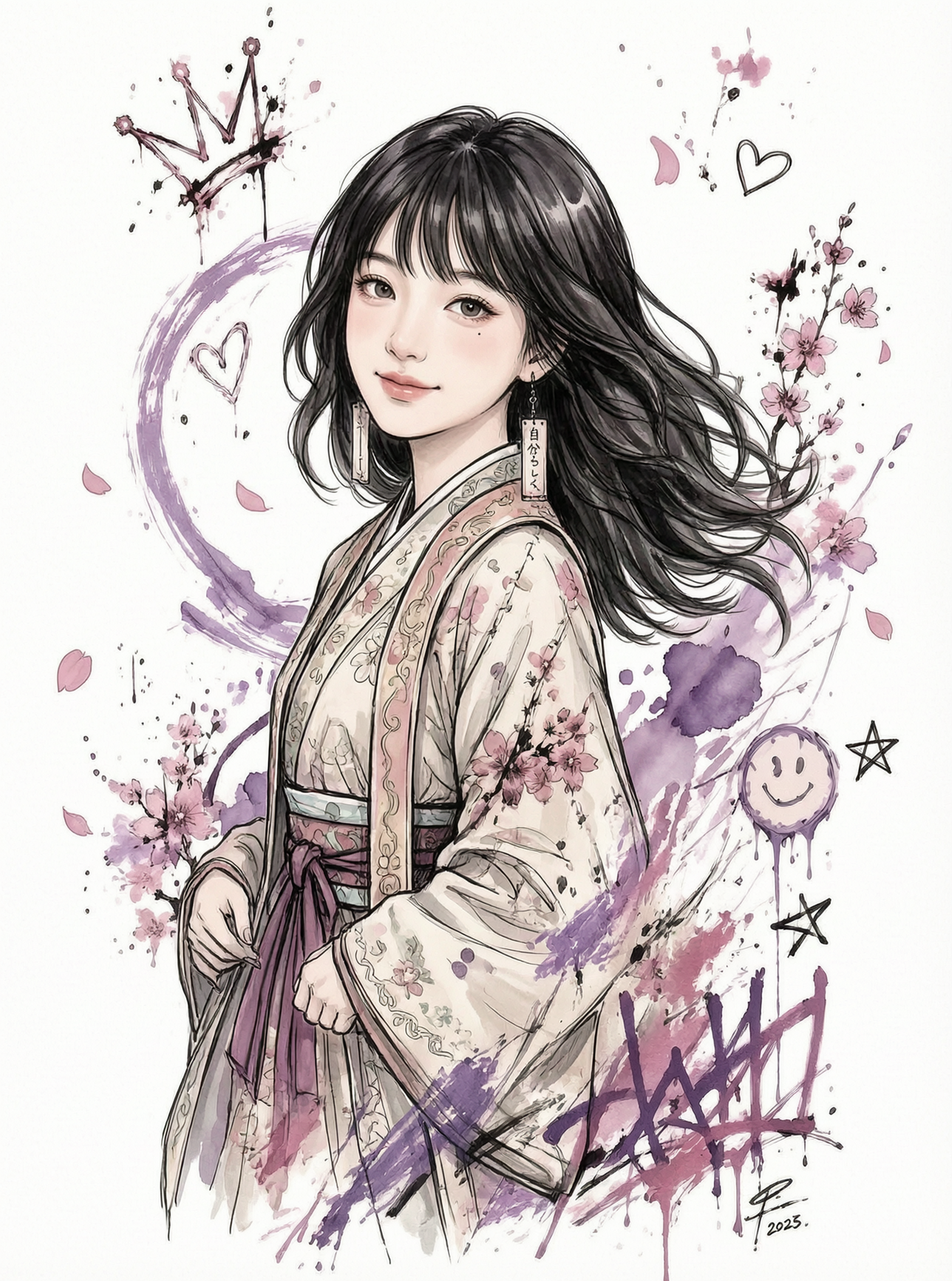超火的日式手绘涂鸦风格/一键生成 - 作品图1