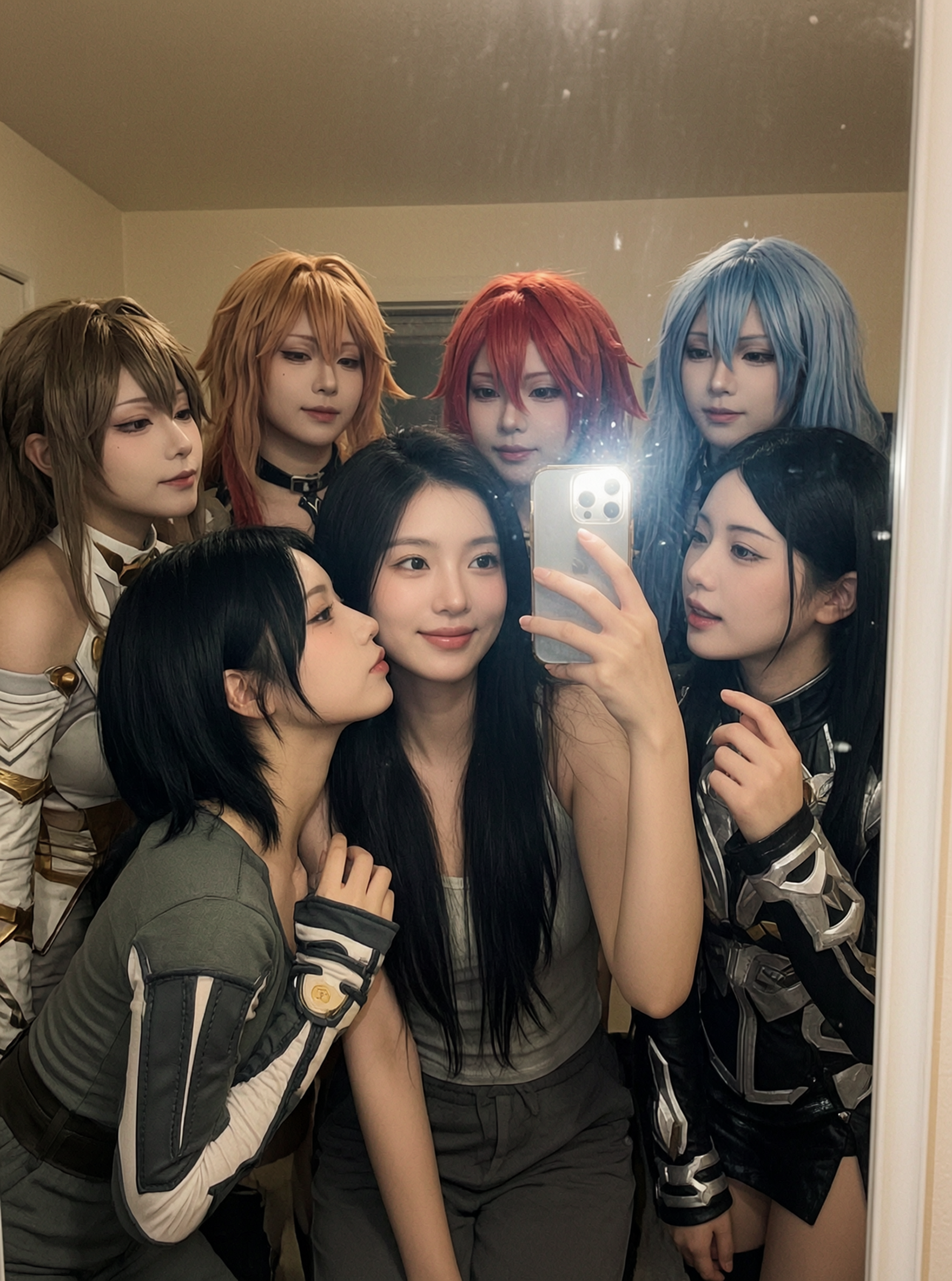 与动漫 Cosplay 镜面自拍 - 作品图1