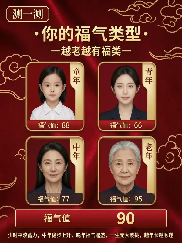 测一测你不同年龄的福气值! - C作品