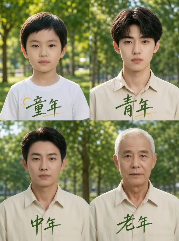 超🔥年龄变化四宫格男生版 - C作品