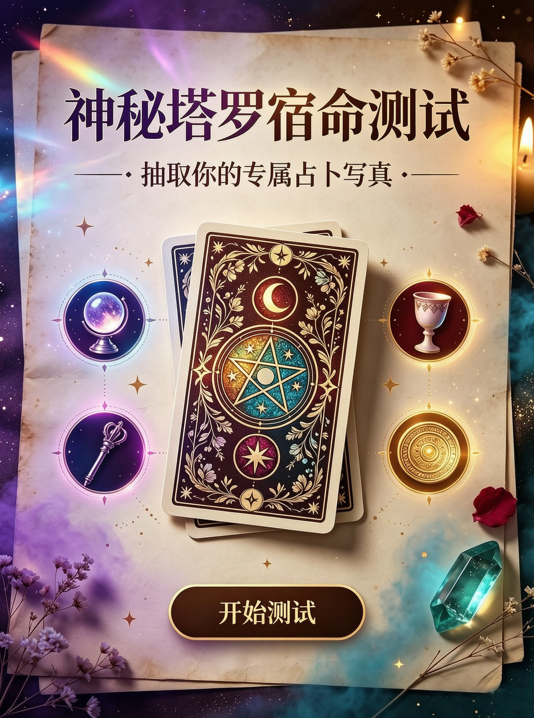 神秘塔罗宿命测试,抽取你的专属运格 - 作品图1