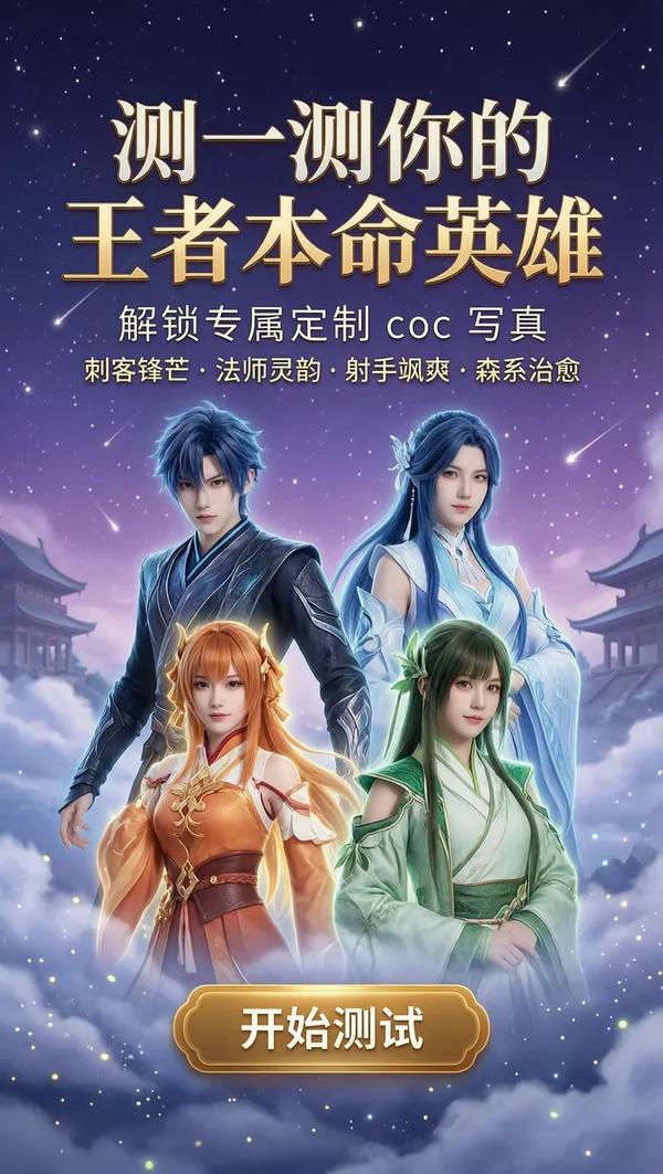 测一测你的王者本命英雄吧 - C作品