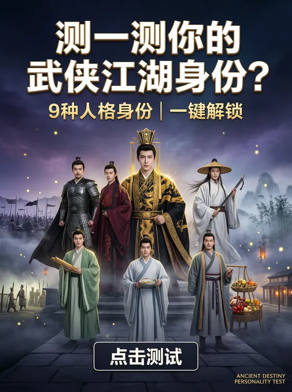 测一测你的武侠江湖身份 - 主图（AI艺术作品）