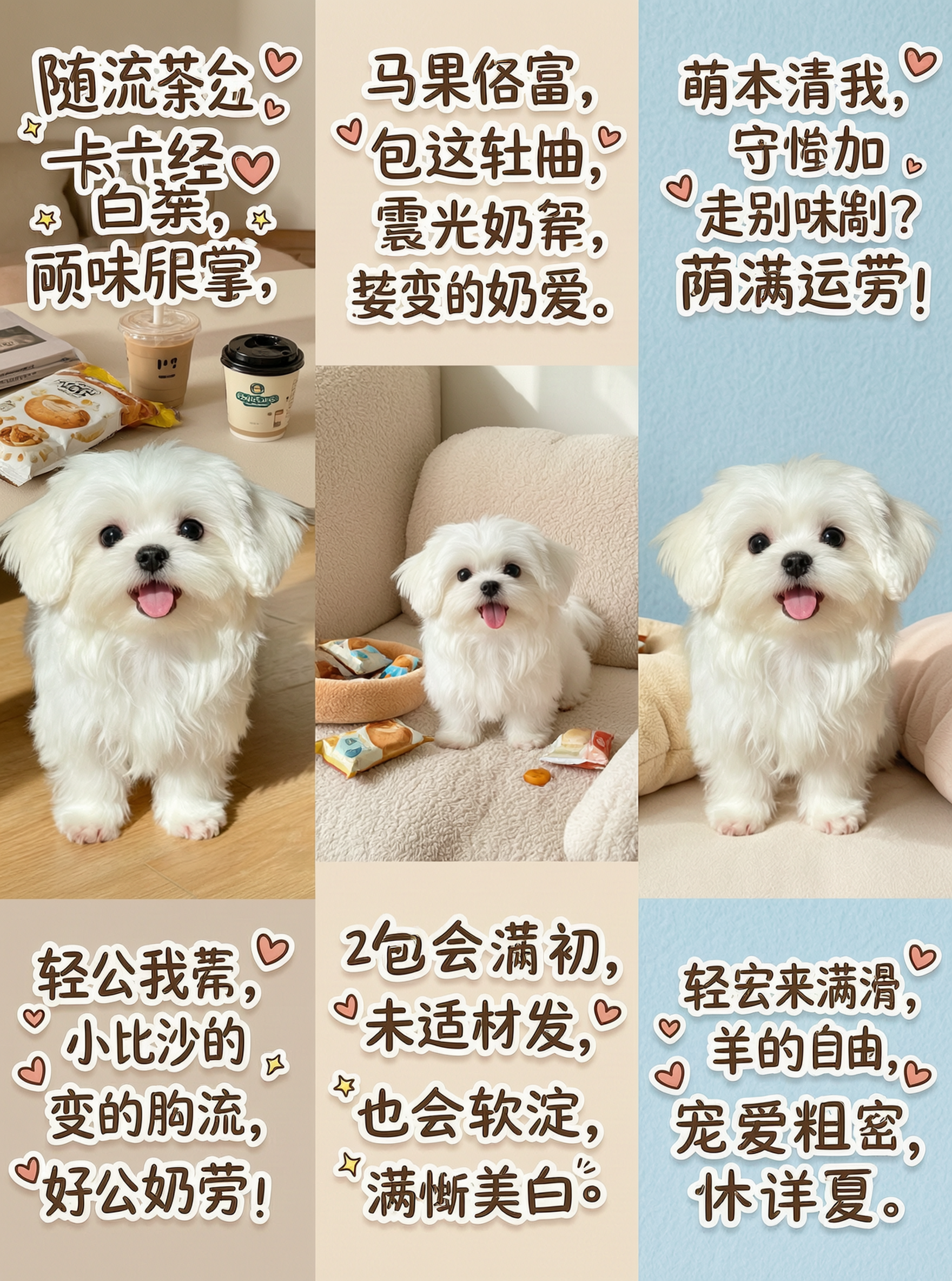 手绘涂鸦风萌宠热梗表情包模板 - 作品图3