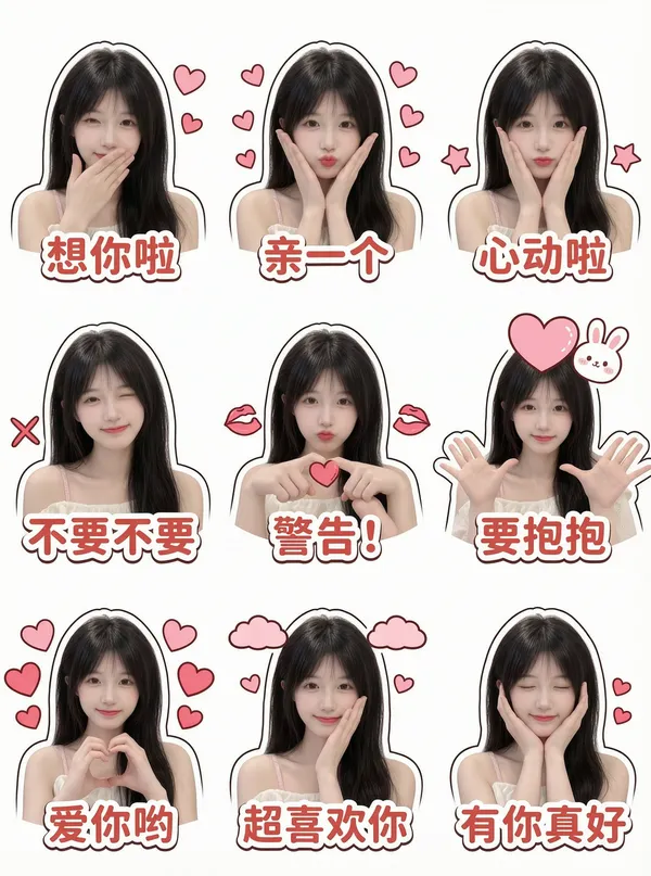 AI甜妹表情包 - C作品