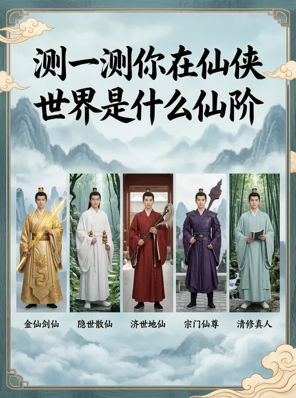 测一测你在仙侠世界是什么仙阶？ - C作品