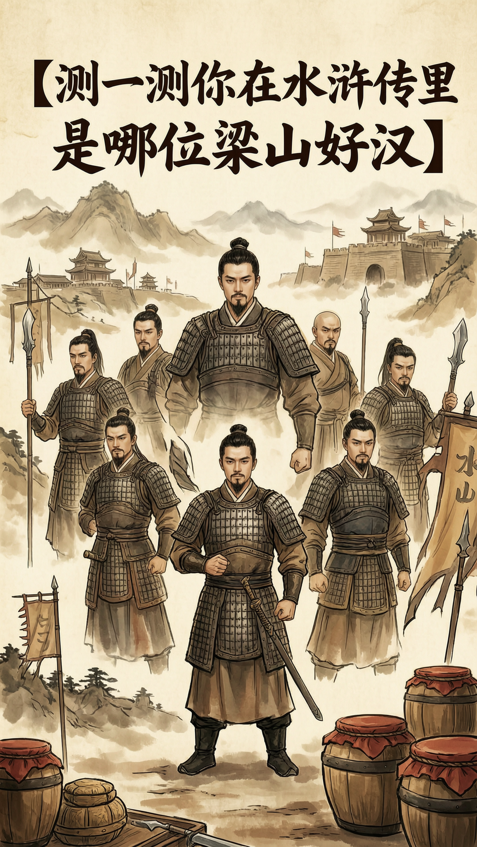 测一测你在水浒传里是哪位梁山好汉 - 作品图1