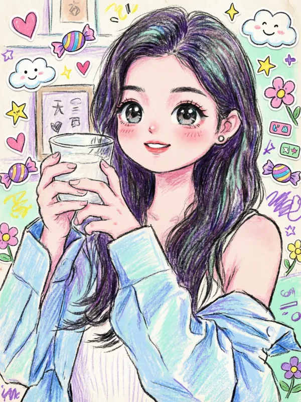 蜡笔画童趣画风丨🔥传图get同款 - C作品