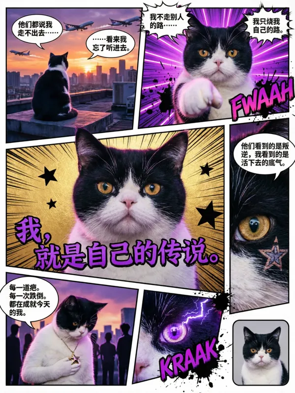 萌宠传说丨🔥小猫漫画报 - 主图（AI艺术作品）