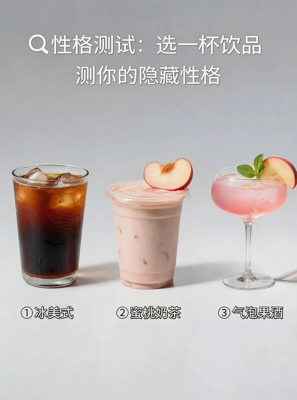 测一测选一杯饮品测你的隐藏性格 - 主图（AI艺术作品）