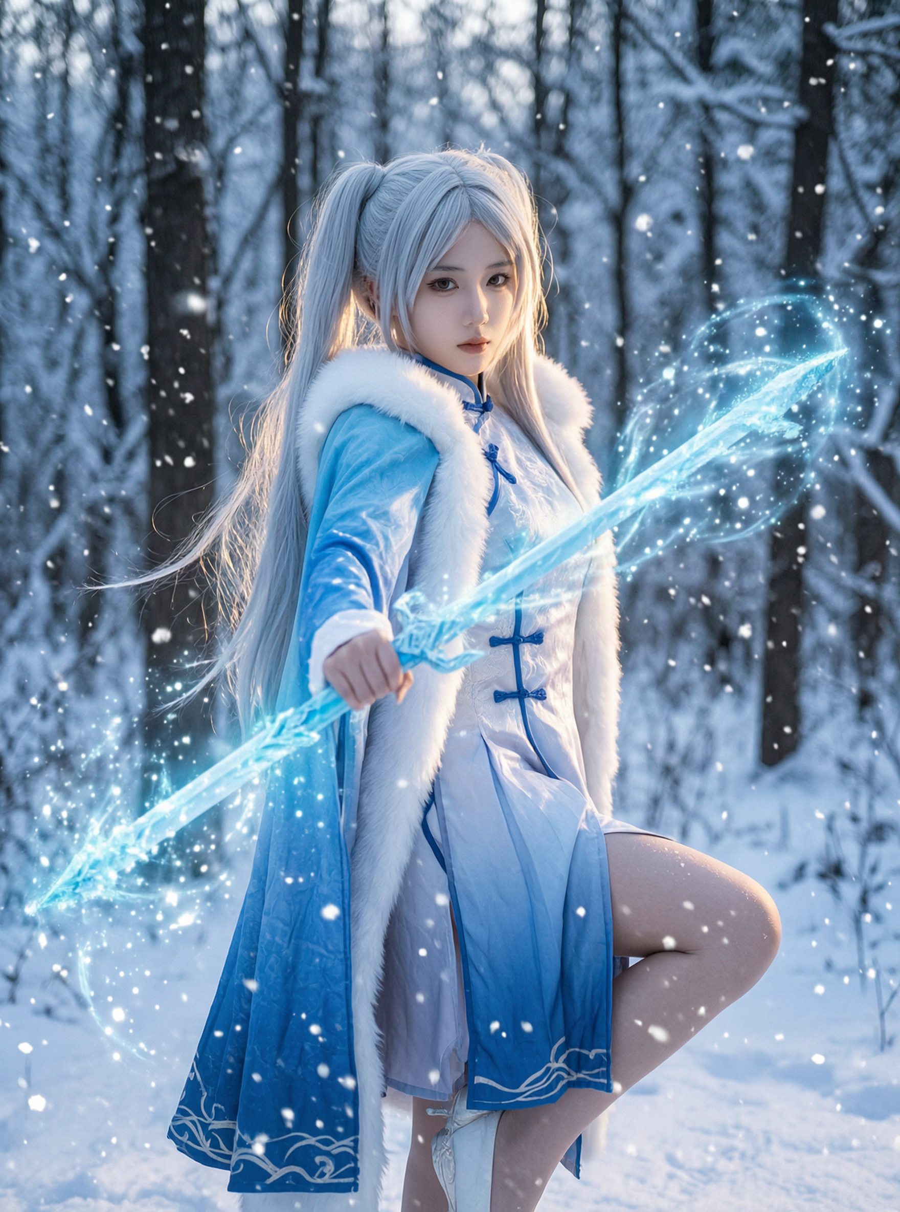 冰雪双马尾cos,上传照片get同款 - 作品图1