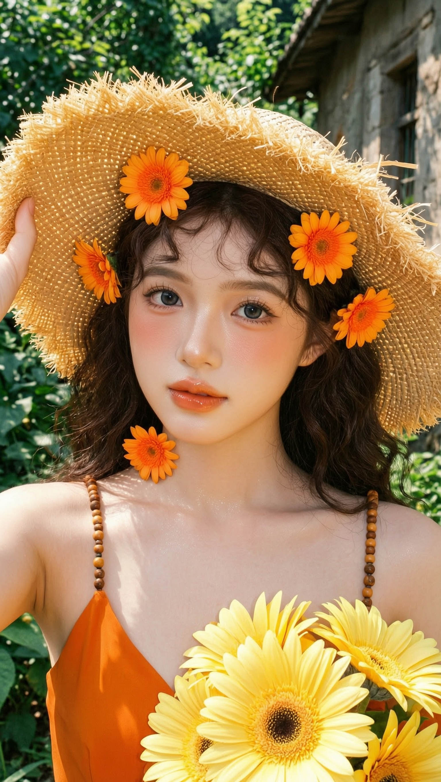日系夏日向日葵元气胶片暖调田园少女 - 作品图3