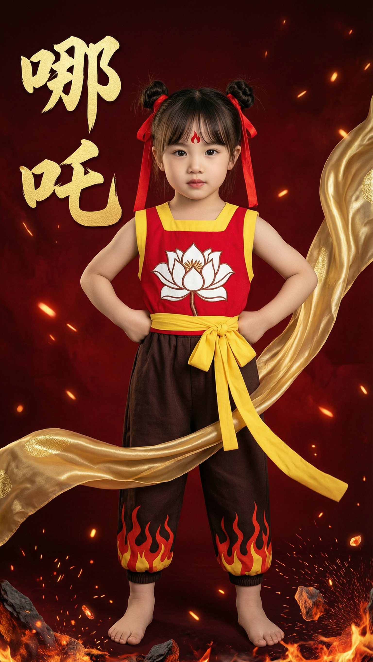 国风魔幻哪吒风格儿童写真 - 作品图4
